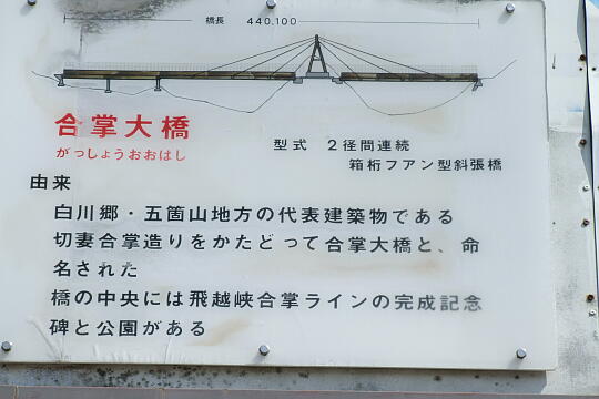 〔飛越峡合掌ライン〕案内看板 の写真(89) 2009年03月21日